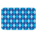 Classic Blue Argyle Pattern Print Indoor Door Mat