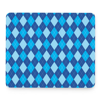 Classic Blue Argyle Pattern Print Mouse Pad