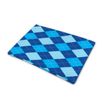 Classic Blue Argyle Pattern Print Pet Cooling Mat Cover