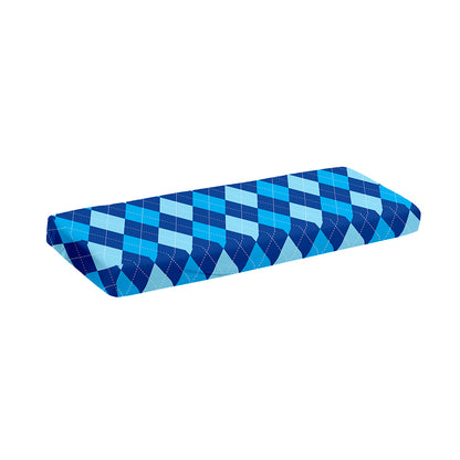 Classic Blue Argyle Pattern Print Piano Keyboard Cover