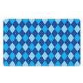 Classic Blue Argyle Pattern Print Polyester Doormat
