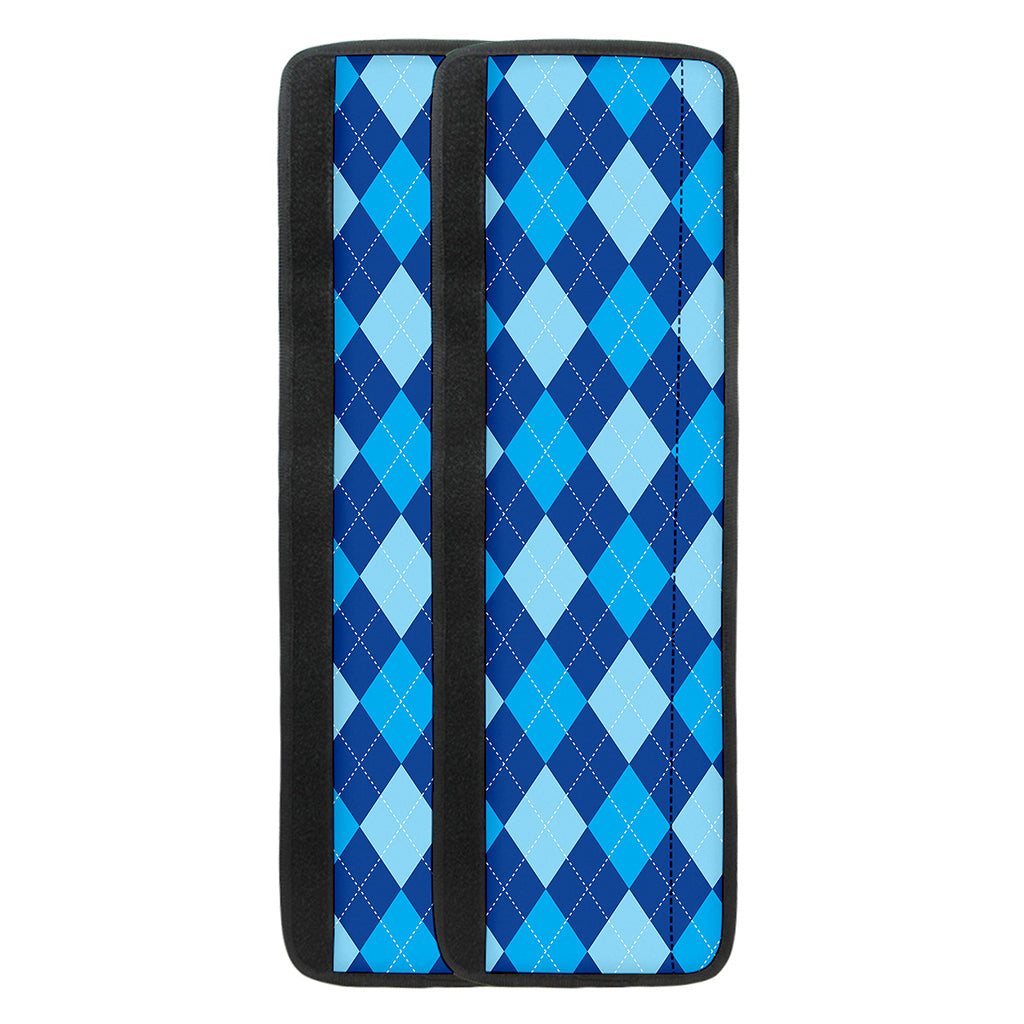 Classic Blue Argyle Pattern Print Refrigerator Handle Covers