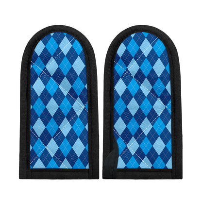 Classic Blue Argyle Pattern Print Skillet Handle Cover
