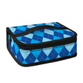 Classic Blue Argyle Pattern Print Small Lunch Bag