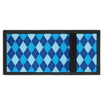Classic Blue Argyle Pattern Print Trifold Wallet