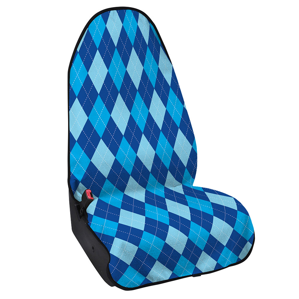 Classic Blue Argyle Pattern Print Waterproof Car Seat Cover