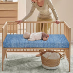 Classic Blue Denim Jeans Print Baby Crib Sheet