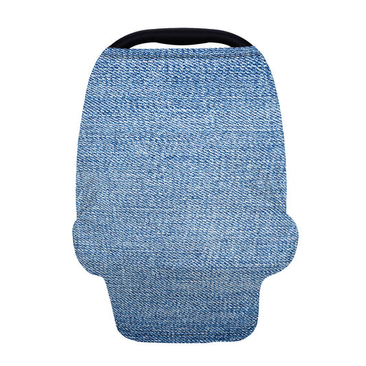 Classic Blue Denim Jeans Print Baby Seat Cover