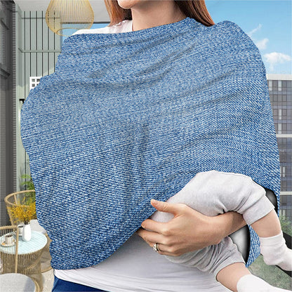 Classic Blue Denim Jeans Print Baby Seat Cover