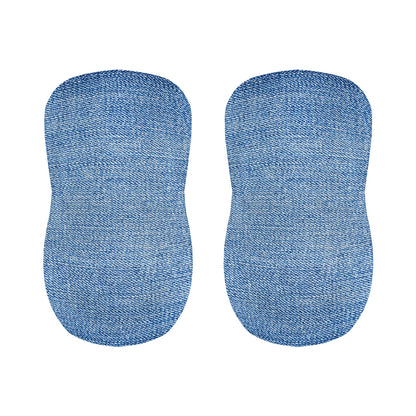 Classic Blue Denim Jeans Print Bar Stool Covers