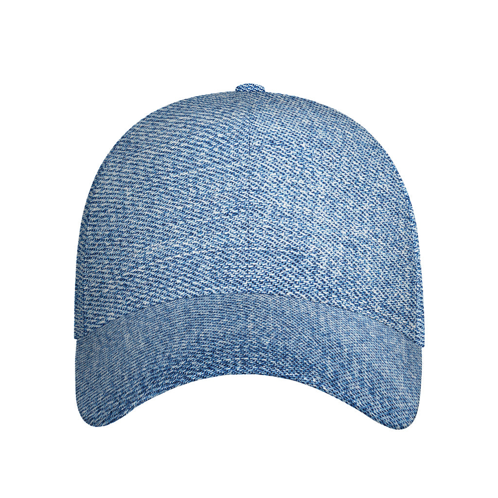 Classic Blue Denim Jeans Print Baseball Cap