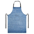 Classic Blue Denim Jeans Print Bib Apron With Pocket