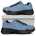 Classic Blue Denim Jeans Print Black Chunky Shoes