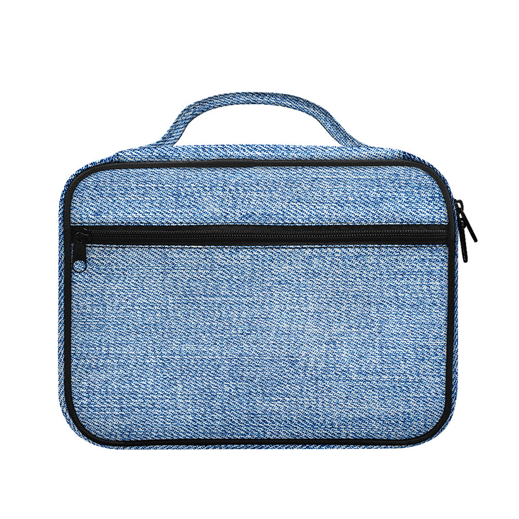 Classic Blue Denim Jeans Print Briefcase Bible Bag