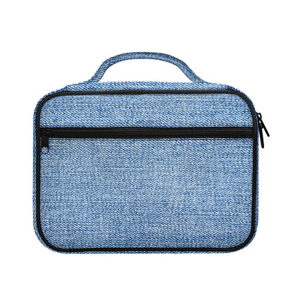 Classic Blue Denim Jeans Print Briefcase Bible Bag