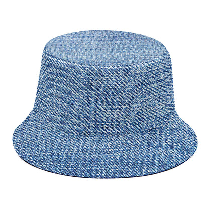 Classic Blue Denim Jeans Print Bucket Hat