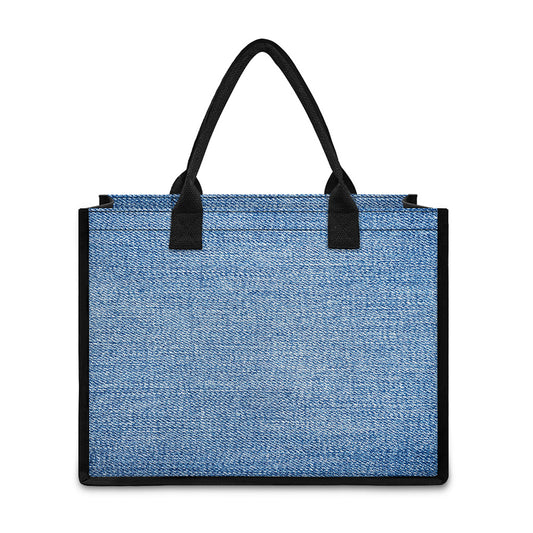 Classic Blue Denim Jeans Print Canvas Tote Bag