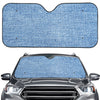 Classic Blue Denim Jeans Print Car Windshield Sun Shade