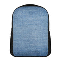 Classic Blue Denim Jeans Print Casual Backpack