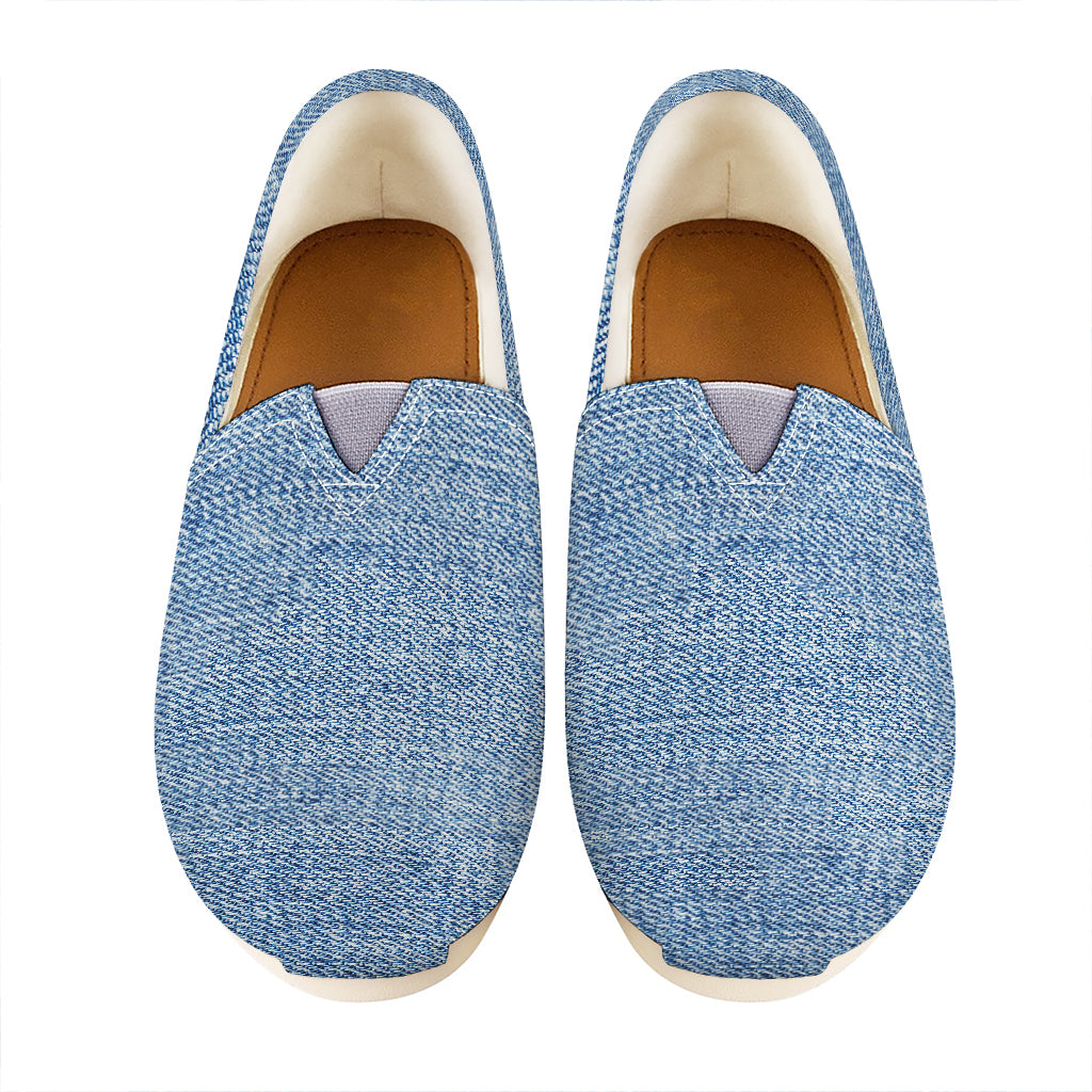 Classic Blue Denim Jeans Print Casual Shoes