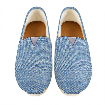 Classic Blue Denim Jeans Print Casual Shoes