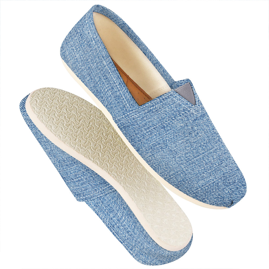 Classic Blue Denim Jeans Print Casual Shoes