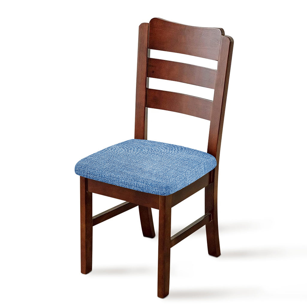 Classic Blue Denim Jeans Print Chair Cushion Cover