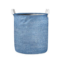 Classic Blue Denim Jeans Print Collapsible Laundry Basket