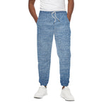 Classic Blue Denim Jeans Print Cotton Pants