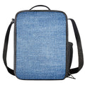Classic Blue Denim Jeans Print Crossbody Lunch Bag