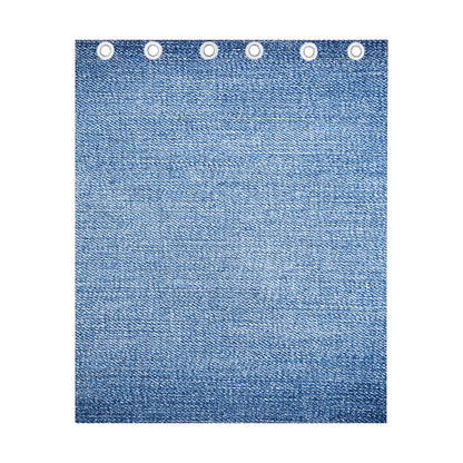 Classic Blue Denim Jeans Print Curtain