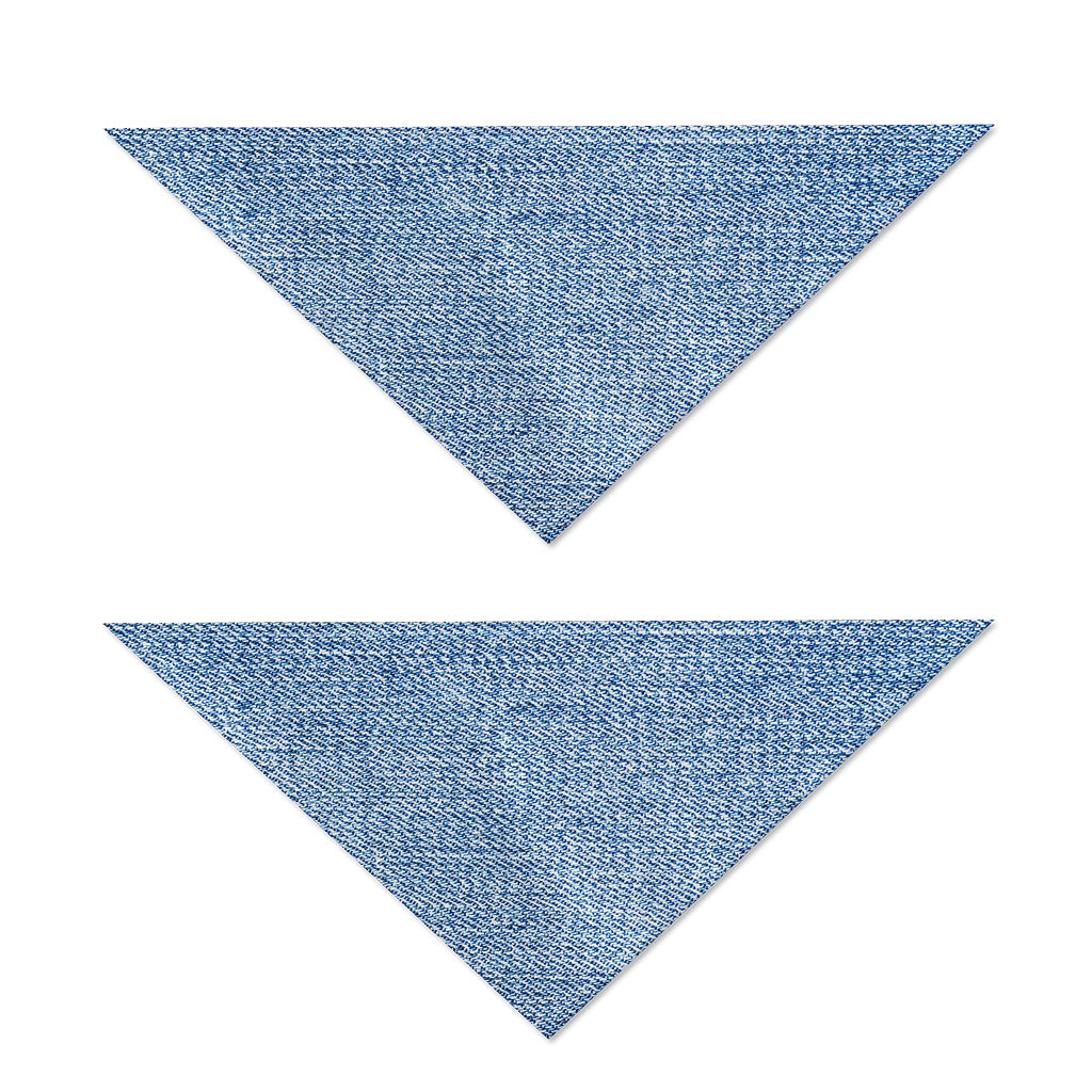 Classic Blue Denim Jeans Print Dog Bandana