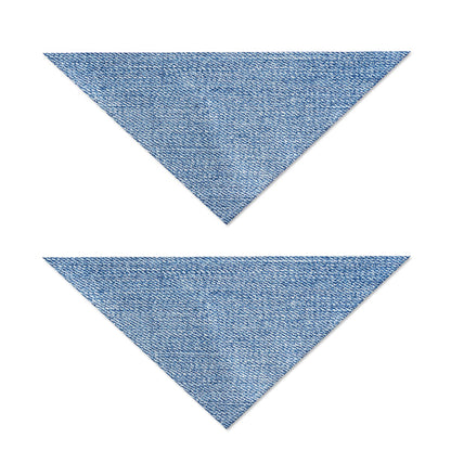 Classic Blue Denim Jeans Print Dog Bandana