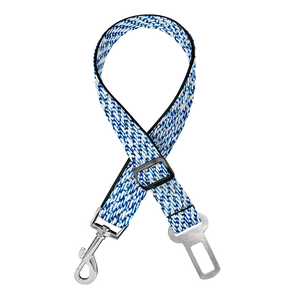 Classic Blue Denim Jeans Print Dog Seat Belt