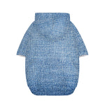 Classic Blue Denim Jeans Print Dog Zip Up Hoodie