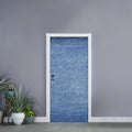 Classic Blue Denim Jeans Print Door Sticker