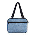 Classic Blue Denim Jeans Print Double Strap Bible Bag