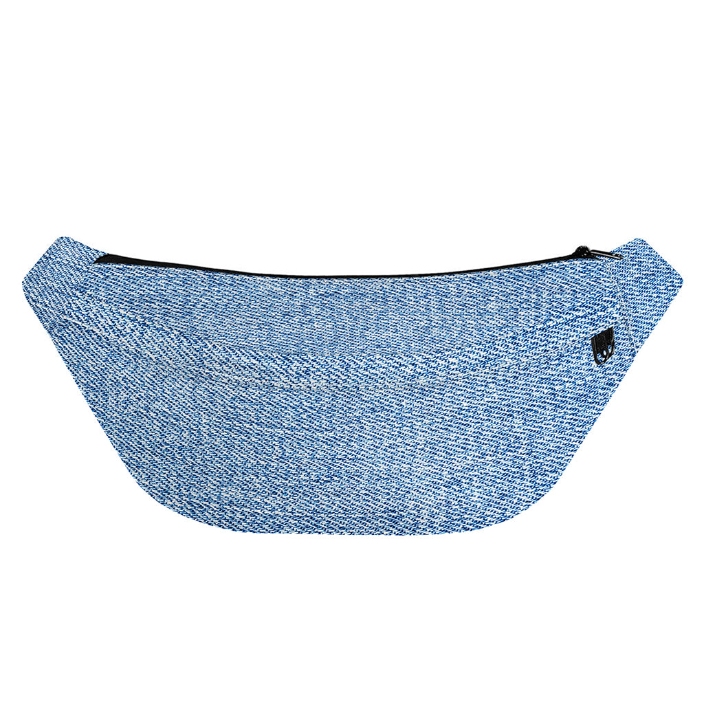 Classic Blue Denim Jeans Print Fanny Pack