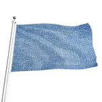 Classic Blue Denim Jeans Print Flag