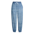 Classic Blue Denim Jeans Print Fleece Lined Knit Pants