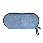 Classic Blue Denim Jeans Print Glasses Case