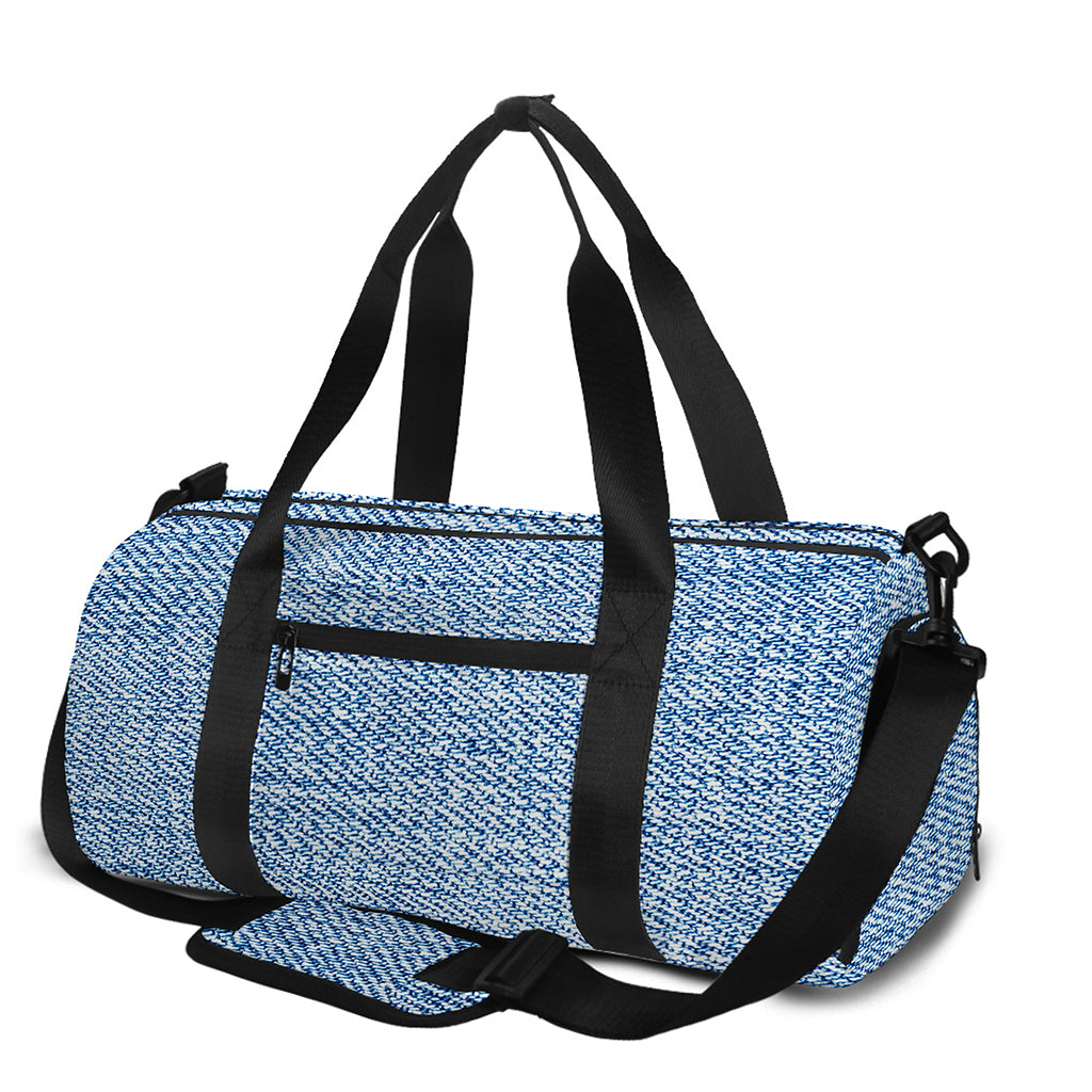 Classic Blue Denim Jeans Print Gym Bag