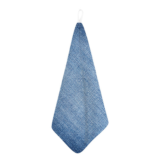 Classic Blue Denim Jeans Print Hand Towel