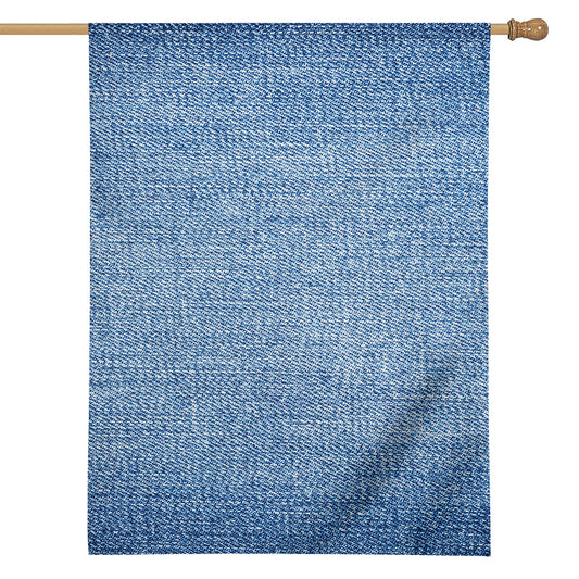 Classic Blue Denim Jeans Print House Flag