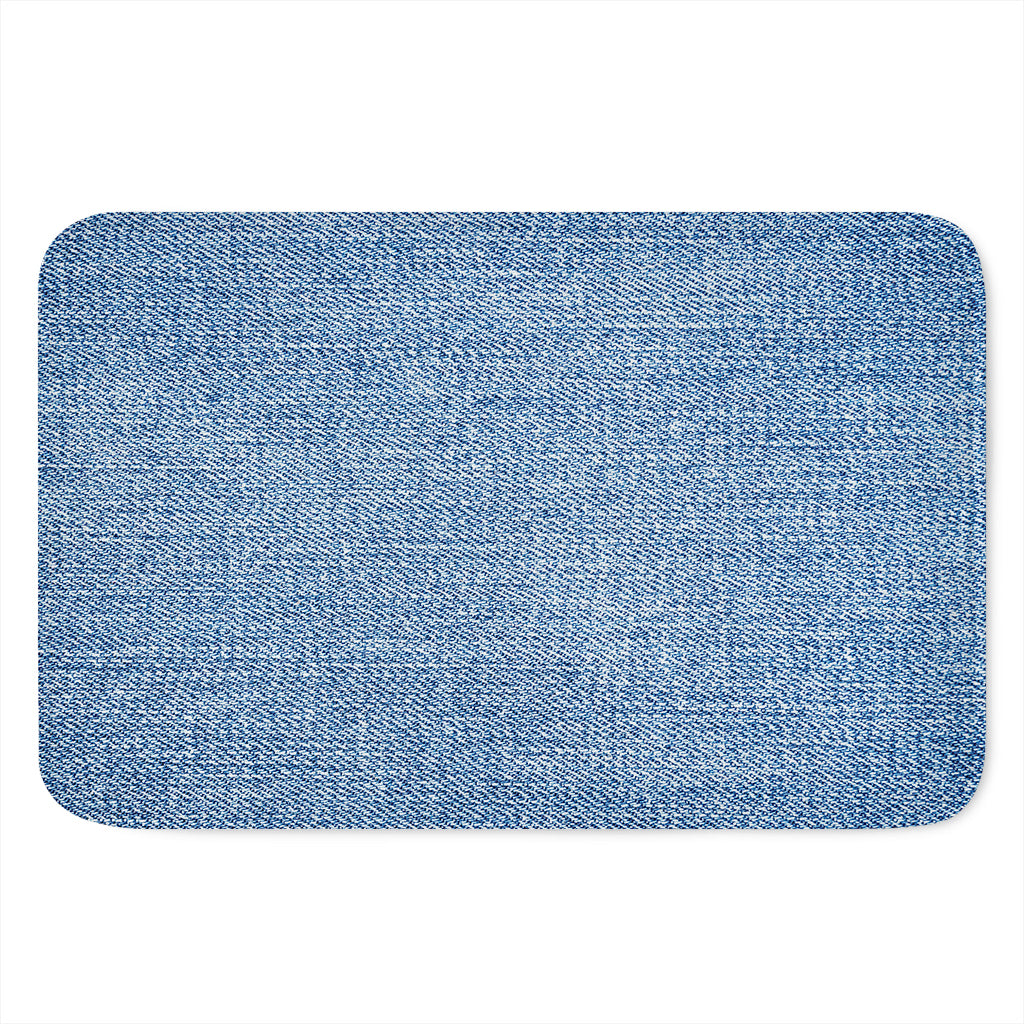 Classic Blue Denim Jeans Print Indoor Door Mat