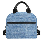Classic Blue Denim Jeans Print Insulated Lunch Bag