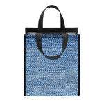 Classic Blue Denim Jeans Print Insulated Lunch Tote