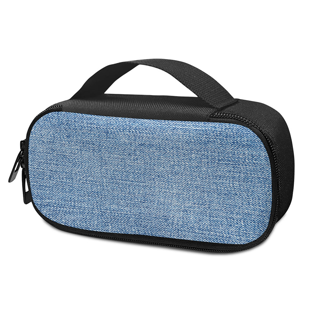 Classic Blue Denim Jeans Print Insulin Cooler Travel Case