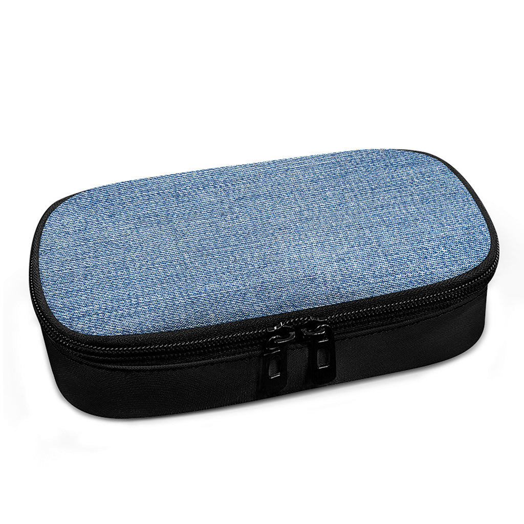 Classic Blue Denim Jeans Print Insulin Cooler Travel Case