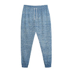 Classic Blue Denim Jeans Print Jogger Pants